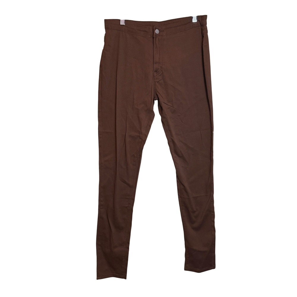 NWOT Jeans Womens Brown High Waisted Skinny Pants Size Medium Chocolate Solid